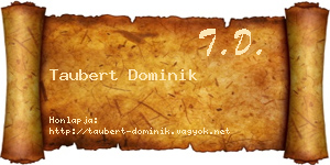 Taubert Dominik névjegykártya